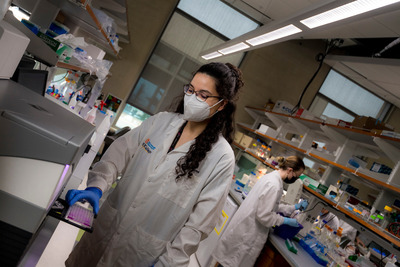 Photo of Student in lab