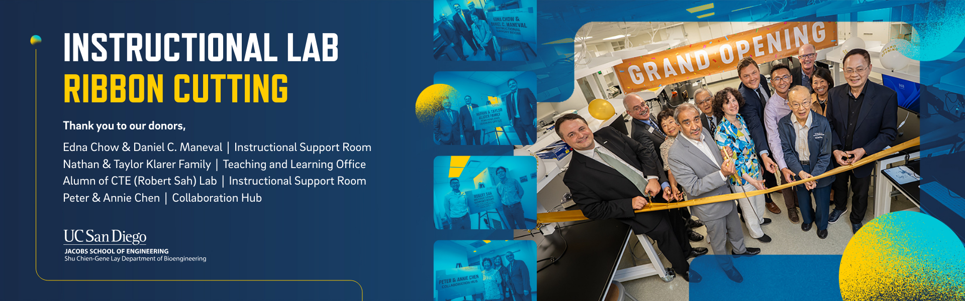 photo of donors cutting ribbon